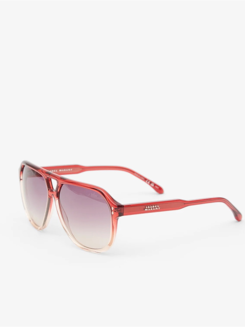 Isabel Marant Aneya Pink Gradient Aviator Sunglasses with Case